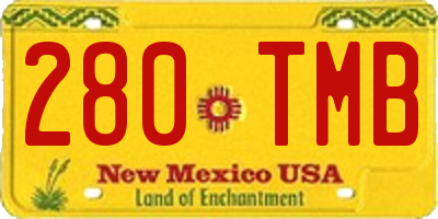 NM license plate 280TMB