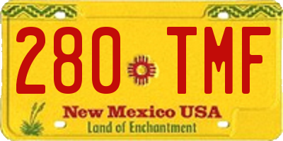 NM license plate 280TMF