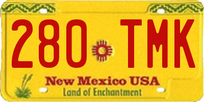 NM license plate 280TMK