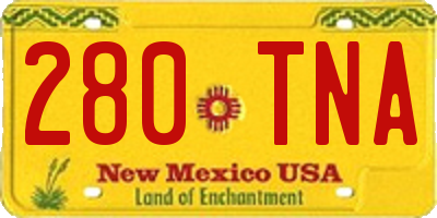 NM license plate 280TNA