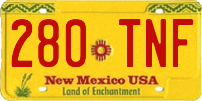NM license plate 280TNF