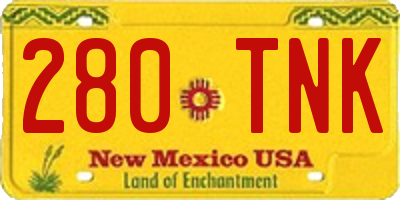 NM license plate 280TNK