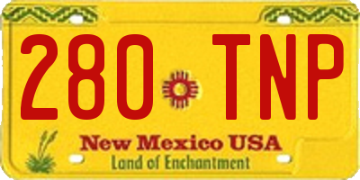 NM license plate 280TNP