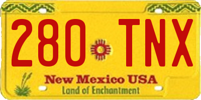 NM license plate 280TNX
