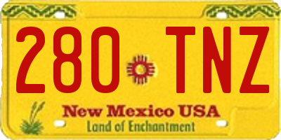 NM license plate 280TNZ