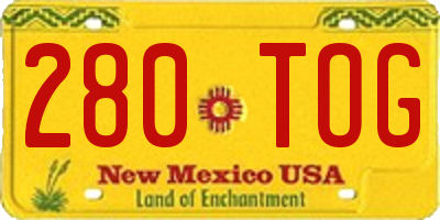 NM license plate 280TOG