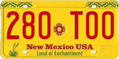 NM license plate 280TOO