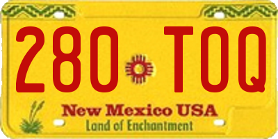 NM license plate 280TOQ