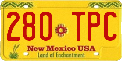 NM license plate 280TPC