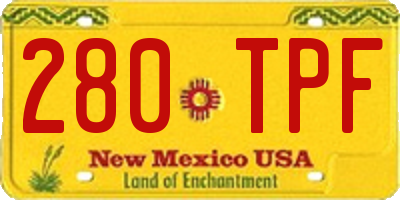 NM license plate 280TPF
