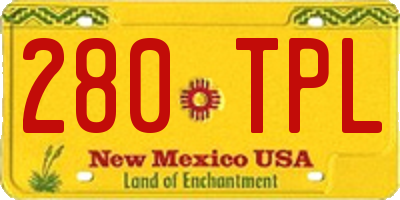 NM license plate 280TPL