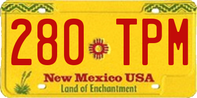 NM license plate 280TPM