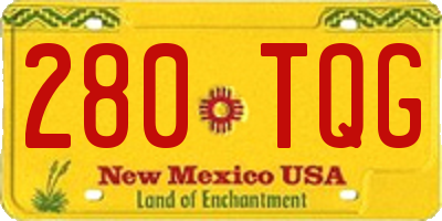 NM license plate 280TQG