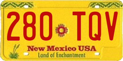 NM license plate 280TQV