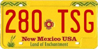 NM license plate 280TSG