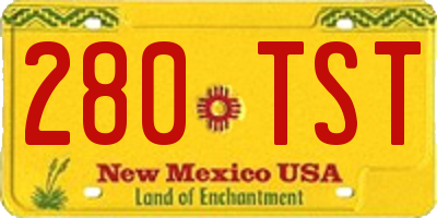 NM license plate 280TST