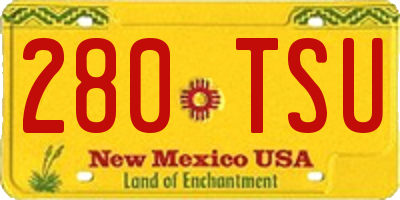 NM license plate 280TSU