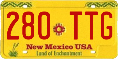 NM license plate 280TTG