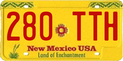 NM license plate 280TTH