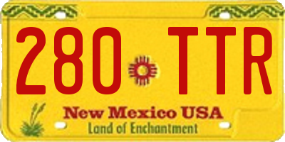 NM license plate 280TTR