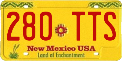 NM license plate 280TTS