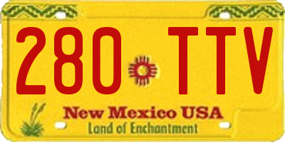 NM license plate 280TTV