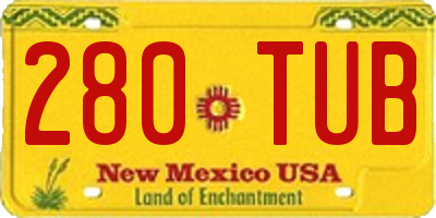 NM license plate 280TUB