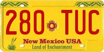 NM license plate 280TUC