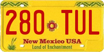 NM license plate 280TUL