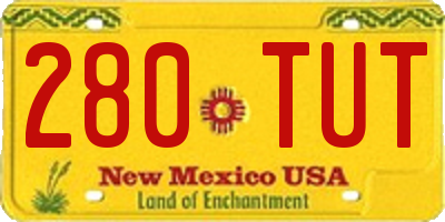 NM license plate 280TUT