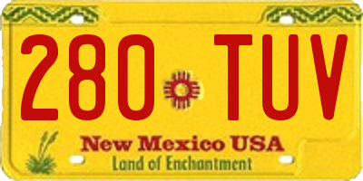 NM license plate 280TUV