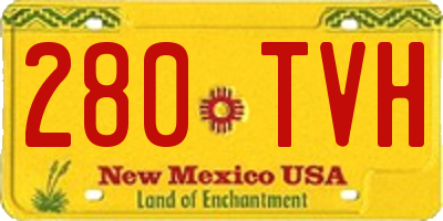 NM license plate 280TVH