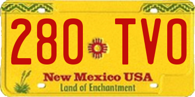 NM license plate 280TVO