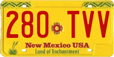 NM license plate 280TVV