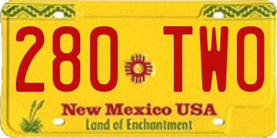 NM license plate 280TWO