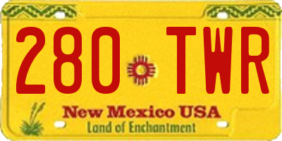 NM license plate 280TWR