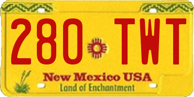 NM license plate 280TWT