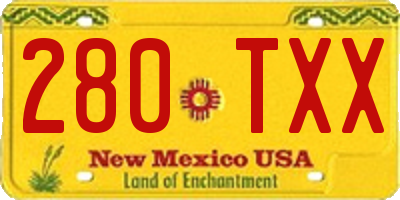 NM license plate 280TXX