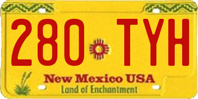 NM license plate 280TYH