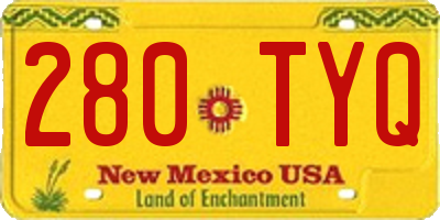 NM license plate 280TYQ