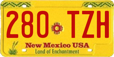 NM license plate 280TZH