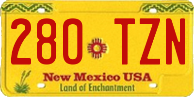 NM license plate 280TZN