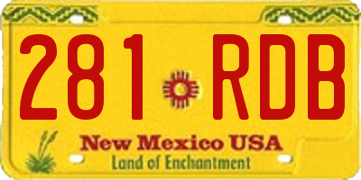 NM license plate 281RDB