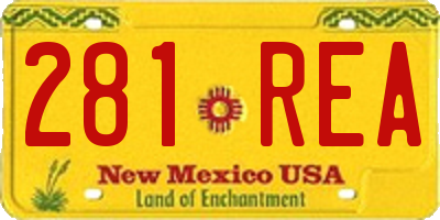 NM license plate 281REA