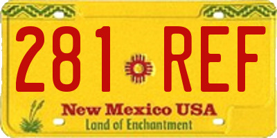 NM license plate 281REF