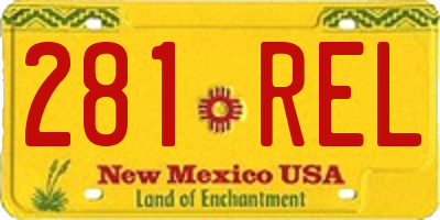 NM license plate 281REL