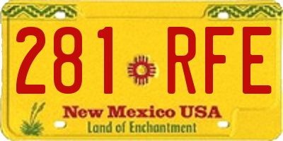 NM license plate 281RFE