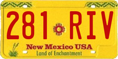 NM license plate 281RIV