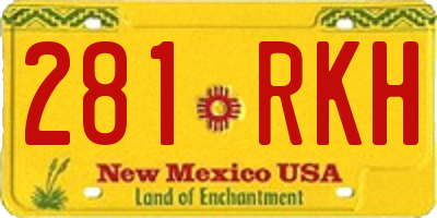 NM license plate 281RKH