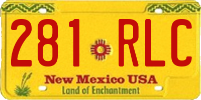 NM license plate 281RLC